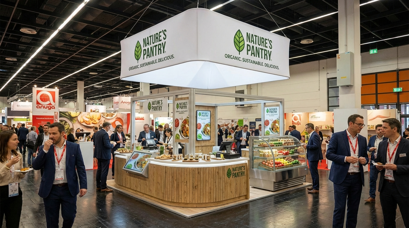 Wedding stage in elegant ballroom after AI enhancement